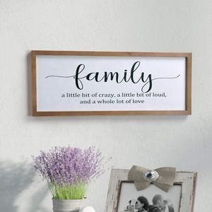 Mộc Mạc khung gỗ trang trại gia đình trang trí tường dấu hiệu cho nhà gỗ khắc tường trang trí nội thất bằng gỗ tấm tường trang trí nội thất - Product Image 2