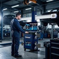 Machine d'alignement de roues 3D pour automobile avec technologie de calibrage global multi-caméras et double écran électrique pour la réparation automobile