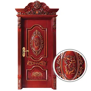 Top qualité porte principale conception pooja chambre porte en bois prix