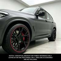 Sur mesure 12000T Forgé |   Norme DOT |   MOQ 4 S1-00214 18-24 Noir brillant rouge lèvres multi-branches pour jantes BMW X3 X5