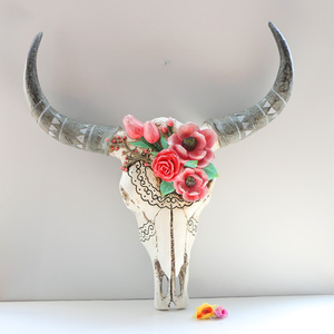 Cráneos de Animales Artificiales de Resina para Colgar en la Pared con Cabeza de <span class=keywords><strong>Toro</strong></span> en 3D Personalizados para Decoración de Hoteles, Pubs y Bares - Product Image 3