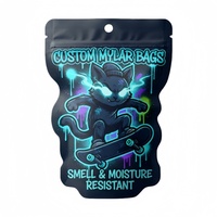 Pochettes Mylar Découpées à l'emporte-pièce 3,5g Refermables en Feuille Métallique Anti-Odeur avec Impression de Logo Personnalisé pour Stockage d'Herbes – Échantillon Disponible