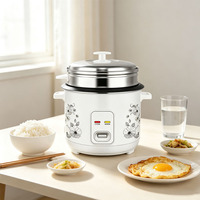 Cuisinières à riz cylindriques avec cuiseur vapeur, appareils de cuisine durables, chauffe-eau efficace personnalisé