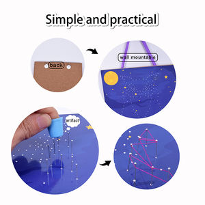 Nieuwe Populaire Prachtige Diy String Art Creatieve Educatieve String Art Kit Kleurrijke Diy String Draadtekening Handwerk Kit Voor Kinderen - Product Image 4