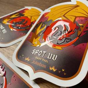 FX Custom Strong Adhesive High Quality Waterproof Label Durable Personalized Raised UV Spots and Textured Stickers - Product Image 2