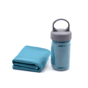 ठंडे रेशम पॉलिएस्टर डबल रंग ठंडा बर्फ तौलिया नए डिजाइन खेल तौलिया - Product Image 1