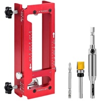 Perforateur de positionnement 2-en-1, kit d'installation de charnières de porte en alliage d'aluminium, localisateur de perçage pour charnières de porte