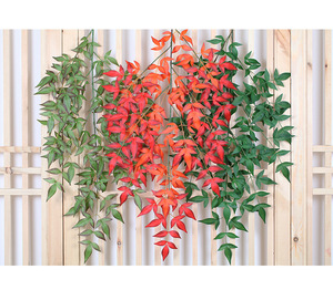 Hojas de <span class=keywords><strong>Nandina</strong></span> Mate al por Mayor, Hojas Artificiales de Alta Simulación, Hoja de Arce, Rama Ornamental de Jardín, Flor de Otoño de Simulación - Product Image 3