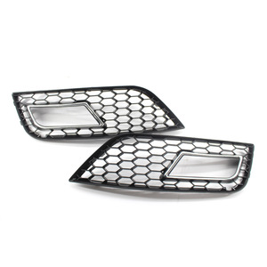 Biseles de faros antiniebla Audi A4L B9, rejilla inferior de malla 8K0807681K, negro con embellecedor electrochapado, par - Product Image 1