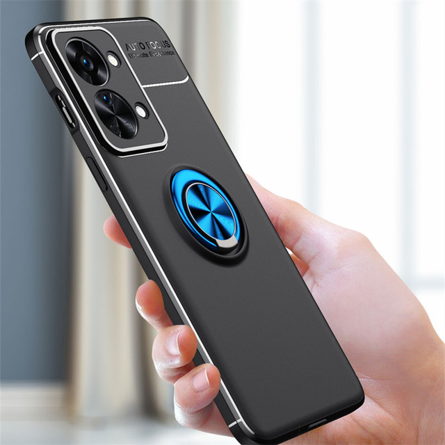 For OnePlus Nord 30 11R Ace2 2T Case CE 3 Lite N300 5G Cover TPU Silicone Metal Ring Case Shockproof TPU Phone Back Cover