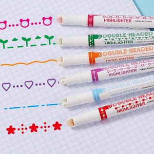 Foska chất lượng tốt văn phòng cung cấp hai đầu tuyến tính cong <span class=keywords><strong>Highlighter</strong></span> - Product Image 4