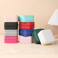 NYY Nouvelle boîte de rangement à bijoux portable en cuir PU, élégante, pour boucles d'oreilles, colliers et bagues, pour filles