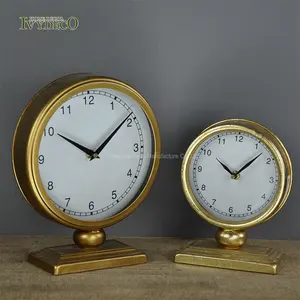 Meuble suspendu au Style ancien, horloge de manteau, en laiton doré, couleur miroir, décoration de salon, de maison, vente en gros