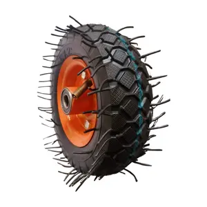 Tùy chỉnh 6 "x 2" hiệu suất cao bánh xe khí nén cao su lốp thủng bằng chứng xe cút kít Inflatable bánh xe