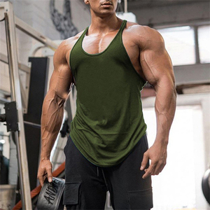 Cutout Fitness Sports Workout Gym Clothing Tank Top Bodybuilding Stringer Vest Custom Cotton Gym Muscle Mens <strong>Running</strong> <strong>Singlet</strong> - Product Image 5
