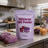 Poudre de Bissap de Roselle de Haute Qualité, Poudre d'Igname Violette Séchée Ube, Poudre d'Hibiscus Ube