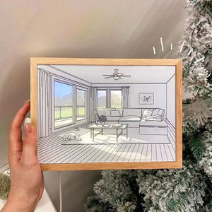 Lámpara Mural Decorativa Creativa para el Hogar, Lámpara LED Recargable, Marco de Fotos con Luz, Lámpara de Mesa con Luz de Dibujo - Product Image 6