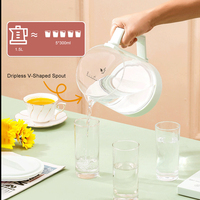 Bouilloire électrique en verre borosilicate de 1,5 L, théière multifonctionnelle 220 V, pour la préparation de thé et la décoration de médicaments, usage domestique