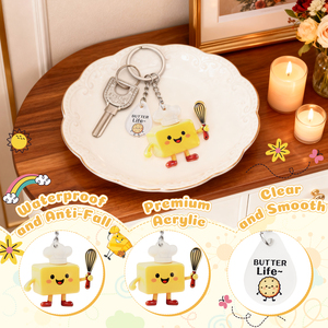 <b>Cute</b> Butter Chef Key Chain Cartoon Rubber Zinc Alloy Pendant Bag Charm Gift <b>Keyring</b> - Product Image 4