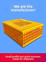 Cage de transport pour poulailler en plastique extra-large, renforcée et épaissie, facile à installer, pour poulets adultes, pigeons et plus encore