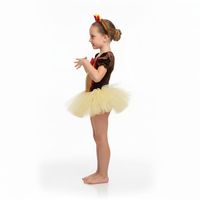 Costume de tutu de ballet pour enfants Monkey Mouse, robe de danse scénique à manches courtes bouffantes à paillettes sur le thème des animaux pour filles, tenue de fête d'Halloween OEM