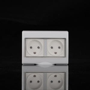 Prises murales extérieures étanches IP55 danoises et prises de courant de jardin 2 prises 16A 250V - Product Image 4