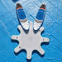 Tapis de Yoga gonflable de haute qualité tapis flottant à l'eau personnalisé plate-forme de Surf gonflable Station SUP Yoga Dock