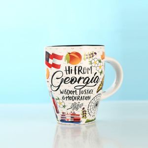 Tasse à café créative en céramique, mug à lait personnalisable avec logo, tasse en porcelaine blanche très tendance pour l'Europe et les États-Unis - Product Image 1