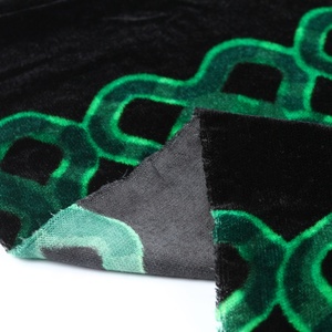 Verde negro 100% poliéster monje bata de tela de terciopelo - Product Image 5