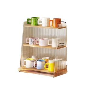 Acrylic Cup <b>Holder</b> 3 Tier Transparent Desk Organizer For Tea Cups Storage Home Office Use - Product Image 1