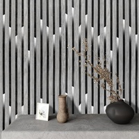 Nouveau Papier Peint 3D Adhésif Effet Bois Grille Brillante pour Décoration Maison Salon Chambre Décoller et Coller PVC
