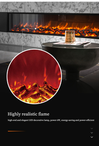 Cheminée électrique encastrée pour l'intérieur, cheminée murale décorative pour la maison avec une <span class=keywords><strong>flamme</strong></span> <span class=keywords><strong>LED</strong></span> réaliste pour la décoration du salon - Product Image 6