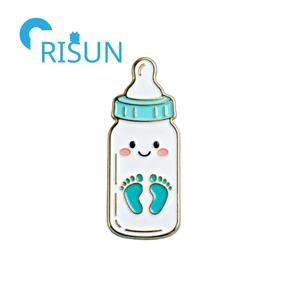 Fábrica al por mayor bebé esmalte Pin personalizado bebé leche ducha chupete botella esmalte Pin insignia personalizado bebé pañal Pin broche - Product Image 5