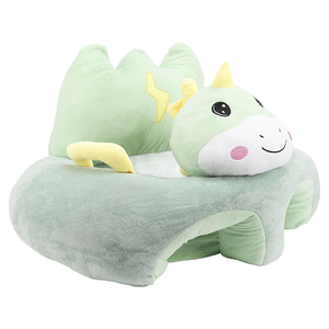 Silla <span class=keywords><strong>de</strong></span> seguridad infantil <span class=keywords><strong>de</strong></span> dibujos animados con respaldo totalmente acolchado <span class=keywords><strong>de</strong></span> algodón con cabeza <span class=keywords><strong>de</strong></span> dinosaurio <span class=keywords><strong>de</strong></span> felpa verde bonita con reposabrazos resistente sofá sentado <span class=keywords><strong>para</strong></span> bebé - Product Image 1