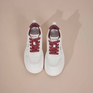 Baskets compensées blanches pour femmes Printemps 2026 – Chaussures de marche sportives décontractées à tige basse avec talonnette intégrée - Product Image 5