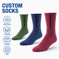 Chaussettes de sport unisexes en coton biologique avec logo personnalisé, faible quantité minimale de commande