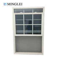 Fenêtre en vinyle de style américain personnalisée, fenêtre à guillotine simple en PVC blanc de haute qualité pour hôtel, appartement