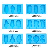 Moule à Cube en Silicone de Qualité Alimentaire Écologique Mignon Fruit Animal Popsicle Maker pour Parent-Enfant DIY Sain Crème Glacée Popsicles