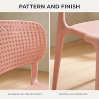 Chaise de salle à manger en plastique moulé empilable et peu encombrante pour la salle à manger (vente en gros)