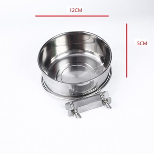 Hanging <strong>Dog</strong> <strong>Bowl</strong> Stainless Steel Bird Parrot Food Water <strong>Bowls</strong> Bunny Feeder With Hook - Product Image 5