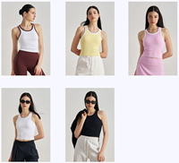 Soutien-gorge de sport respirant pour femme, nouveau style dos nageur, avec logo personnalisé, pour Pilates et fitness, débardeur de yoga color block, vente en gros, personnalisable