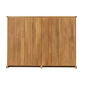 Mueble Auxiliar de Teca Africana para Sala de Estar, Color Madera Original, Diseño Moderno Minimalista, Ahorro de Espacio, Uso en Hoteles, para Colocar Contra la Pared - Product Image 4