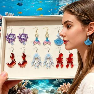YRIHJIXQ 3 moldes de silicona de animales marinos para llaveros, resina epoxi, estrella de mar, pulpo, llaveros DIY, colgantes, joyería, manualidades - Product Image 5
