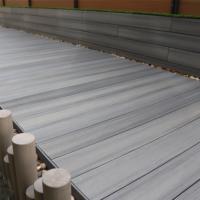 Compostage Decking écologiquement extérieur co-extrudé sans formaldéhyde WPC Decking Revêtement de sol porteur fort