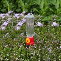 Mini mangeoires pour colibris de jardin en plastique rouge mignon, petit colibri suspendu en plein air