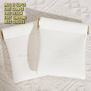 Sacs en cuir PU imperméables personnalisés avec logo, motif monnaie, pour rangement de rouge à lèvres, bijoux, parfum, câbles de données, écouteurs - Product Image 2