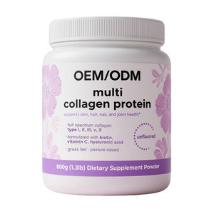 Péptidos de Colágeno Multi-Colágeno Sin Sabor Keto Paleo, Proteína en Polvo, Biotina, Vitamina C, Ácido Hialurónico para Adultos - Product Image 1