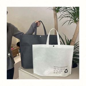 Customized Reusable Folding Non-Woven Tote Shopping <b>Bag</b> Environmentally Friendly with Custom Printed Logo - Product Image 1