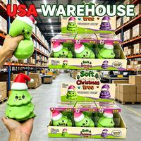 Mainan Squishy Pohon Natal Jumbo 16cm dari Gudang USA, Mainan Squishy Natal Besar Kawaii untuk Menghilangkan Stres
