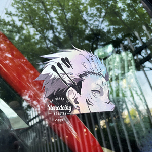 Thời tiết kháng đề can vinyl xe phía sau chuyển cầu vồng cửa sổ <span class=keywords><strong>Sticker</strong></span> tùy chỉnh Holographic cửa sổ <span class=keywords><strong>Sticker</strong></span> - Product Image 6